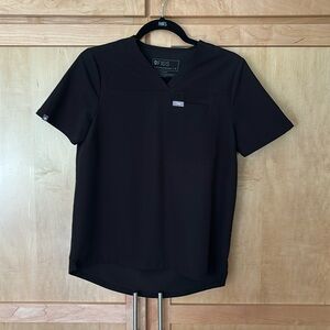 Figs Relaxed Catarina One Pocket Scrub Top Size XS Black